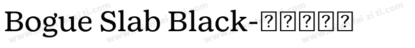 Bogue Slab Black字体转换